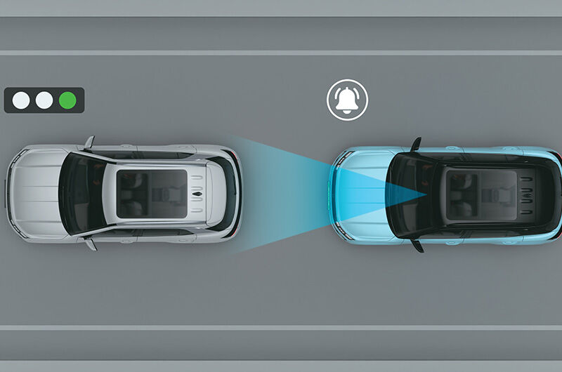 Rear parking assist system screen on center fascia