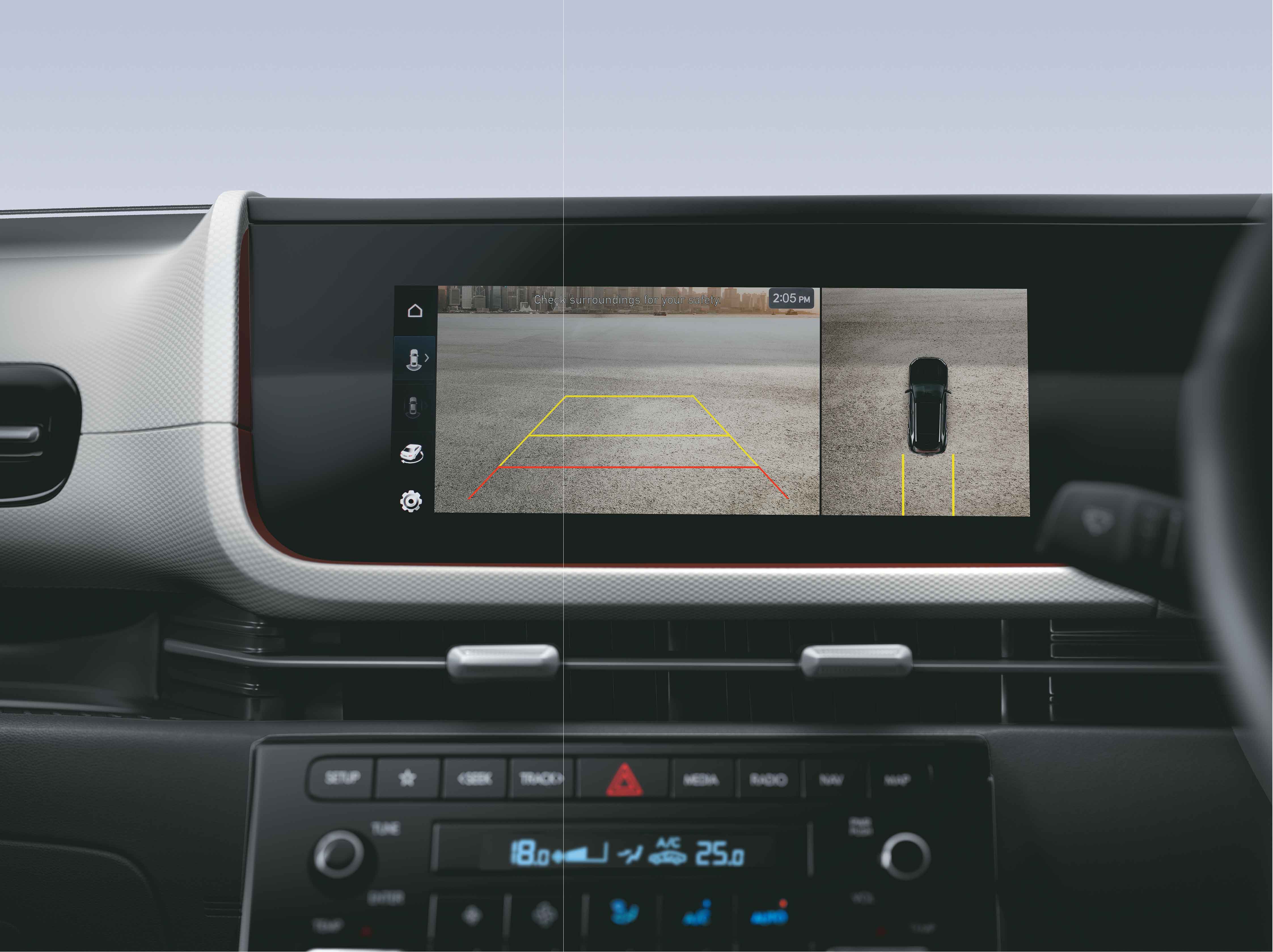 Illustrative road scenario about antilock braking system with electronic braking force distribution