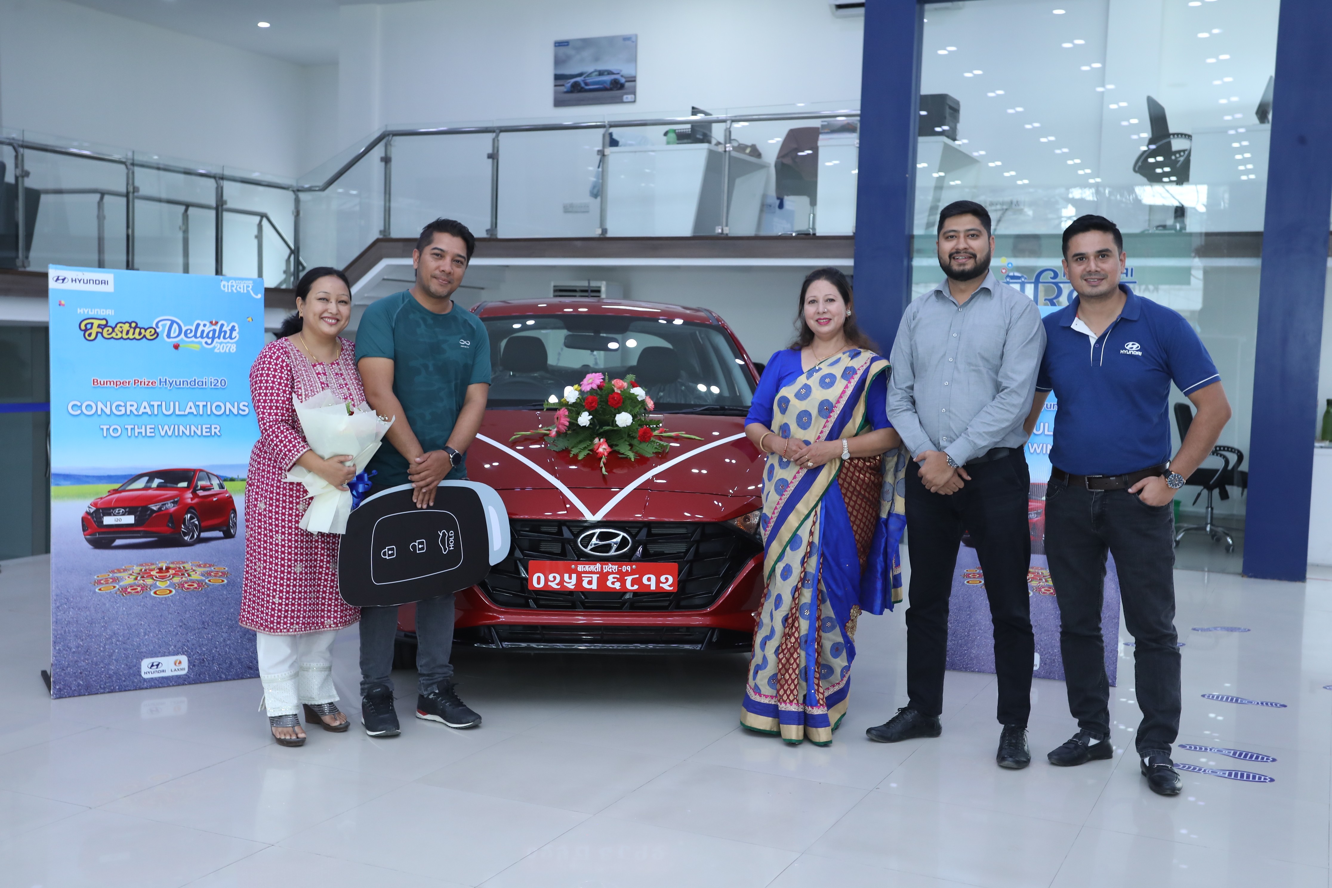 Prize Handed Over to Lucky Winner of “Hyundai Festive Delight 2078” Offer